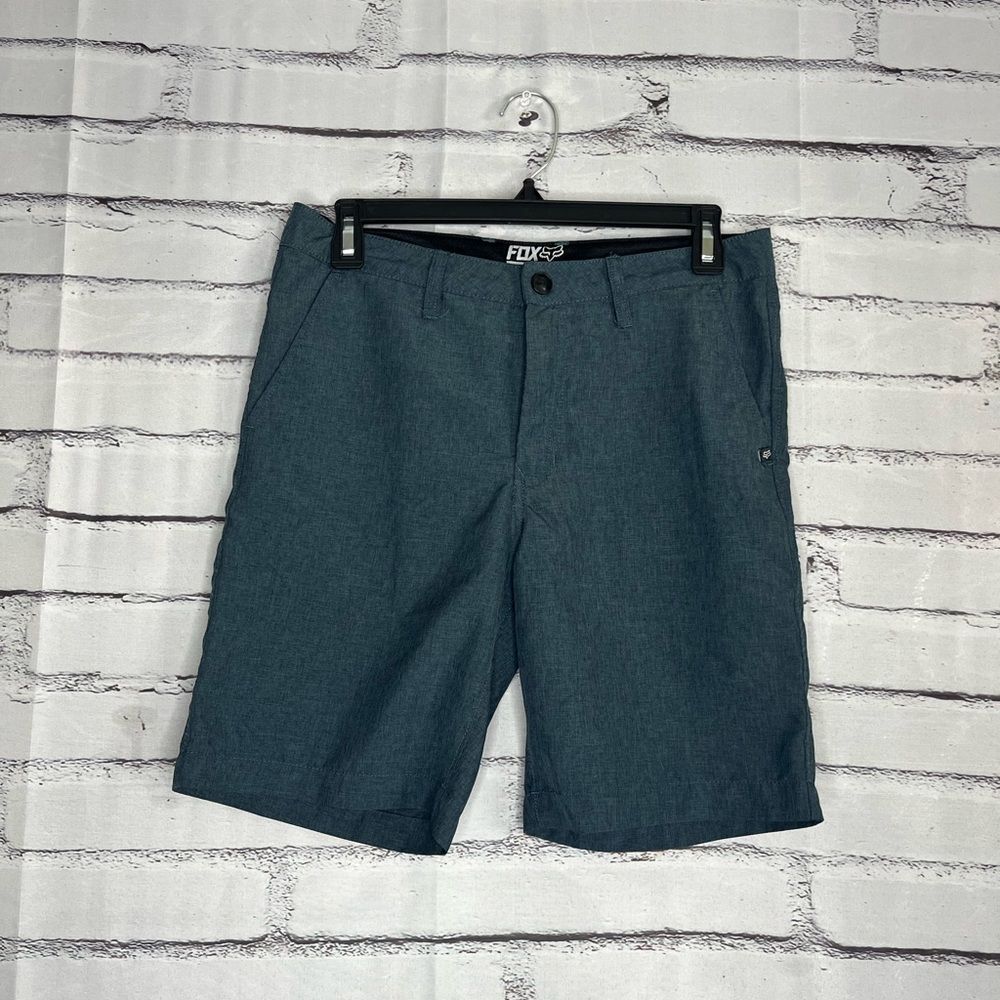 Fox Racing Teal Blue Shorts SZ 28 Lightweight Casual Skate Surf Moto Style Y2K
